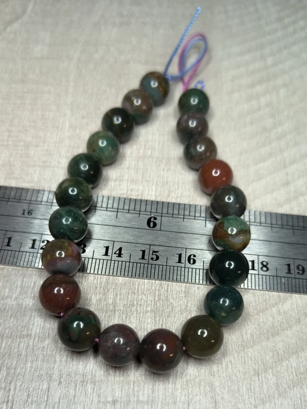 #2- 10mm Indian Agate Gemstone Beads - 8 Inch Strand